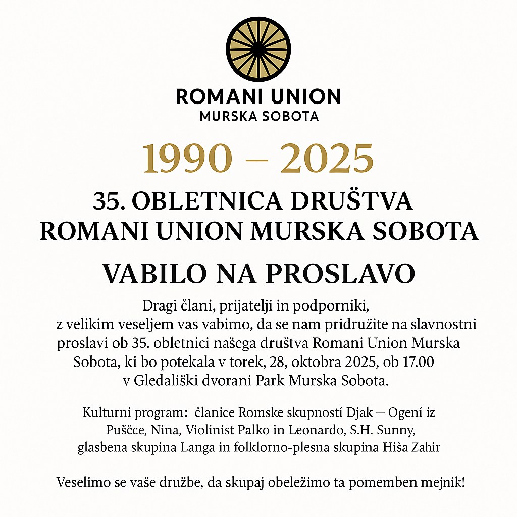 35. obletnica romskega društva Romani Union - Murska Sobota
